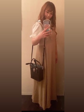 「Guess（ゲス）のアイテム（ショルダーバッグ、ブラック系）」を使った、유우さん（レディース・145cm）の夏コーディネート