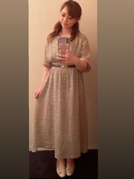 「RAY CASSIN（レイカズン）のアイテム（ワンピース/ドレス、グリーン系）」を使った、유우さん（レディース・145cm）の夏コーディネート