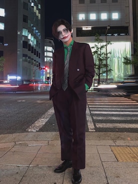 「ハロウィン」｜「アイテム（セットアップ）」を使った、うささん（メンズ・179cm）の秋コーディネート
