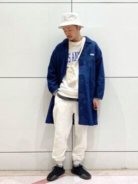 「でにむ」｜「アイテム（スウェットパンツ）」を使った、つかさん（メンズ・177cm）の冬コーディネート