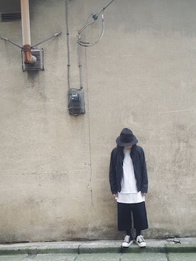 「COMME des GARCONS HOMME（コム デ ギャルソン・オム）のアイテム（ブルゾン）」を使った、Rinさん（メンズ・165cm）の冬コーディネート
