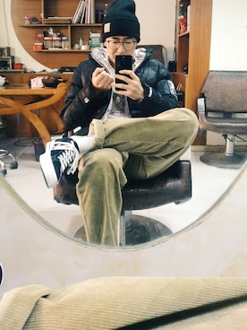 「AAPE BY A BATHING APE（エーエイプバイアベイシングエイプ）のアイテム（ジャケット/アウター）」を使った、Nice 小屁孩さん（メンズ・178cm）の秋コーディネート