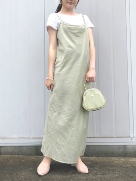 「17kg（イチナナキログラム）のアイテム（バッグ）」を使った、suzuさん（レディース・154cm）の夏コーディネート
