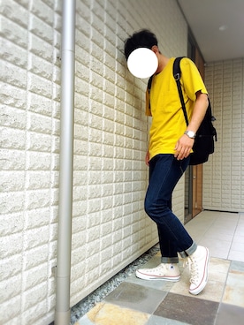「Makers（メイカーズ）のアイテム（トップス）」を使った、ごうちんさん（メンズ・177cm）の夏コーディネート