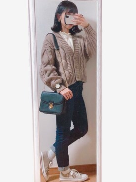 「GORGE（ゴージ）のアイテム（シューズ）」を使った、mikiさん（レディース・149cm）の冬コーディネート