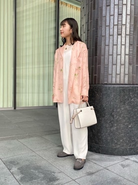 「UNITED ARROWS（ユナイテッドアローズ）のアイテム（オールインワン・サロペット）」を使った、津野実有希さん（レディース・164cm）の冬コーディネート