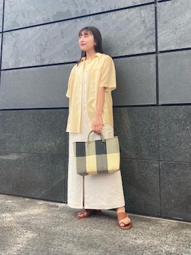 「ASTRAET（アストラット）のアイテム（ワンピース/ドレス）」を使った、津野実有希さん（レディース・164cm）の夏コーディネート
