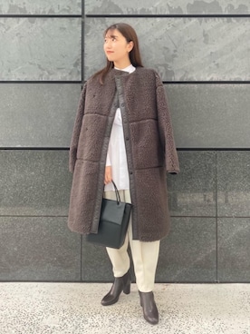 「ASTRAET（アストラット）のアイテム（パンツ）」を使った、津野実有希さん（レディース・164cm）の秋コーディネート