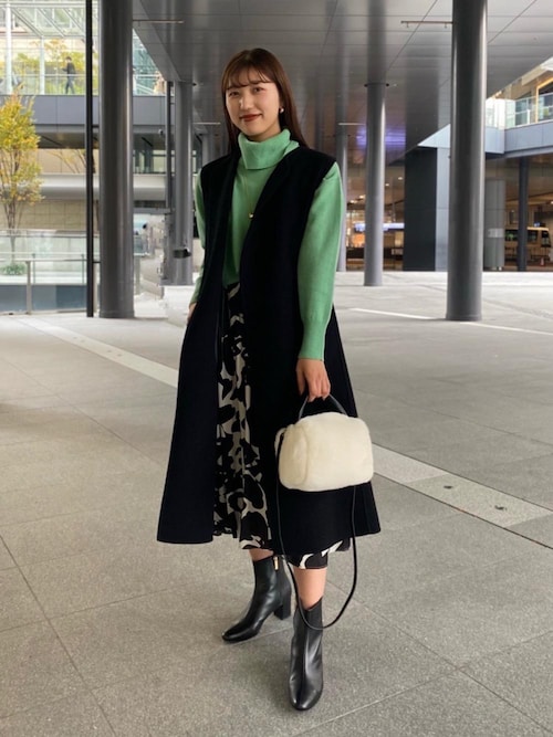 ★未使用★UNITED ARROWSサテンプリントティアードスカート UNITED ARROWS（ユナイテッドアローズ）の「＜UNITED ARROWS