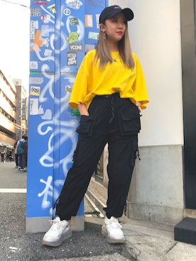 「D.TT.K（ディティーティーケー）のアイテム」を使った、りなじろさん（レディース・155cm）の夏コーディネート