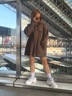 「DANKE SCHON（ダンケシェーン）のアイテム（ブルゾン）」を使った、りなじろさん（レディース・154cm）の秋コーディネート