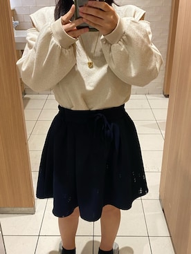 「SAINT LAURENT PARIS（サンローランパリ）のアイテム（アクセサリー）」を使った、ニコナさん（レディース・143cm）の春コーディネート