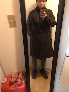 「AS KNOW AS plus（アズノゥアズプラス）のアイテム」を使った、すうしさん（メンズ・167cm）の冬コーディネート