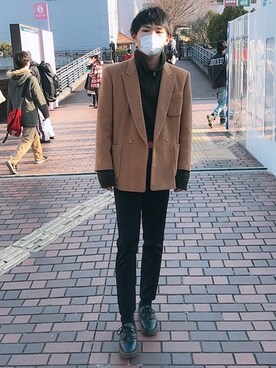 「フルジップ」｜「アイテム（ジャケット/アウター）」を使った、すうしさん（メンズ・167cm）の冬コーディネート