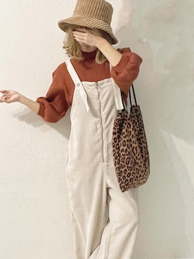 「reca（レカ）のアイテム（オールインワン・サロペット）」を使った、_k_a_o_c_h_i_n_さん（レディース・150cm）の秋コーディネート