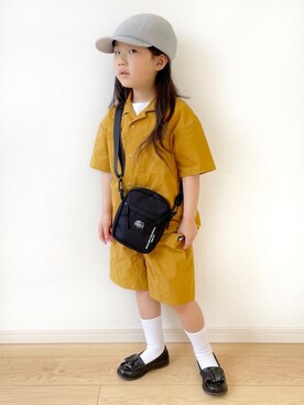「CAMP7（キャンプセブン）のアイテム（ジャケット/アウター）」を使った、RUCAさん（キッズ・110cm）の春コーディネート