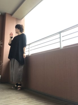 「シサム工房（シサムコウボウ）のアイテム」を使った、TOCHIEさん（レディース・157cm）の夏コーディネート
