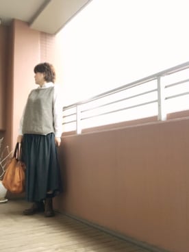 「SECCHIARI MICHELE（セッキアーリミケーレ）のアイテム（ブーツ）」を使った、TOCHIEさん（レディース・157cm）の秋コーディネート