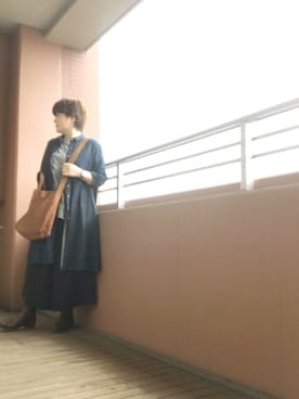 「SECCHIARI MICHELE（セッキアーリミケーレ）のアイテム（ブーツ）」を使った、TOCHIEさん（レディース・157cm）の秋コーディネート