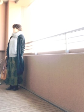 「SECCHIARI MICHELE（セッキアーリミケーレ）のアイテム（ブーツ）」を使った、TOCHIEさん（レディース・157cm）の冬コーディネート