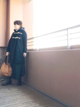 「SECCHIARI MICHELE（セッキアーリミケーレ）のアイテム（ブーツ）」を使った、TOCHIEさん（レディース・157cm）の冬コーディネート