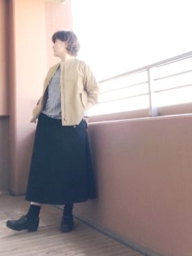 「アイテム（アナログ腕時計）」を使った、TOCHIEさん（レディース・157cm）の秋コーディネート