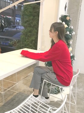 「:CHOCOOLATEのアイテム（パンツ）」を使った、孖芊さん（レディース・168cm）の夏コーディネート