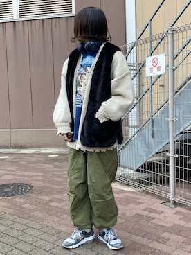 「Barbour（バブアー）のアイテム（その他アウター）」を使った、shizukü    さん（レディース・173cm）の冬コーディネート