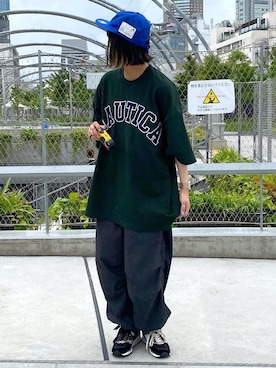 「ADER error（アーダーエラー）のアイテム（帽子）」を使った、shizukü    さん（レディース・173cm）の夏コーディネート