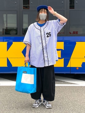 「ADER error（アーダーエラー）のアイテム（帽子）」を使った、shizukü    さん（レディース・173cm）の夏コーディネート