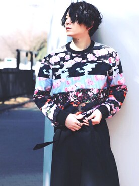 「GIVENCHY（ジバンシイ）のアイテム（スウェット）」を使った、YUIさん（メンズ・182cm）の春コーディネート