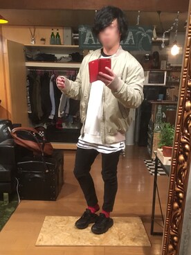 「H&M（エイチ・アンド・エム）のアイテム（ジャケット/アウター）」を使った、@@@@@@さん（メンズ・170cm・20代）の冬コーディネート