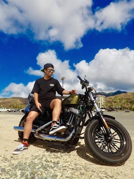 「Harley-Davidson（ハーレーダビッドソン）のアイテム（その他）」を使った、@@@@@@さん（メンズ・170cm）の秋コーディネート