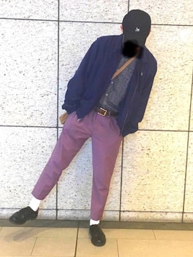 「BROWNY（ブラウニー）のアイテム（キャップ）」を使った、Ryucyさん（メンズ・177cm）の秋コーディネート