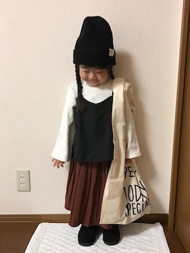 「CIBONE（シボネ）のアイテム」を使った、大宮SKさん（キッズ・90cm）の冬コーディネート