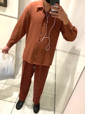 「激安コーデ」｜「アイテム（スラックス）」を使った、りき。さん（メンズ・177cm）の秋コーディネート