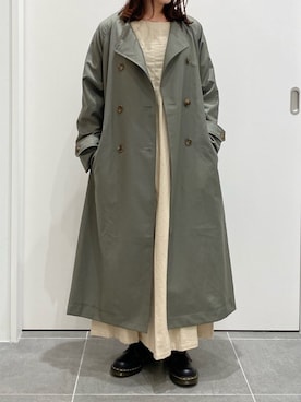 「URBAN RESEARCH Sonny Label（アーバンリサーチサニーレーベル）のアイテム（ステンカラーコート）」を使った、sugimotoさん（レディース・155cm）の冬コーディネート