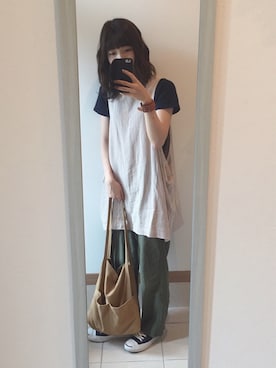 「ジャックパーセル」｜「アイテム（アクセサリー）」を使った、てぃさん（レディース・158cm）の夏コーディネート