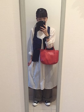 「アーミー」｜「アイテム（スニーカー）」を使った、てぃさん（レディース・158cm）の夏コーディネート
