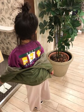 「ヒラキ（ヒラキ）のアイテム（パンツ）」を使った、1683さん（キッズ・110cm）の春コーディネート