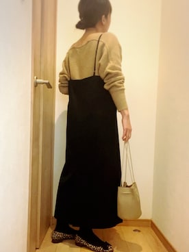 「Simplicite（サンプリシテ）のアイテム（ワンピース/ドレス）」を使った、apricotさん（レディース・150cm）の春コーディネート