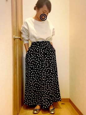 「シルバーシューズ」｜「アイテム（スウェット）」を使った、apricotさん（レディース・150cm）の春コーディネート