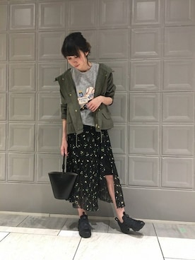「JOURNAL STANDARD（ジャーナルスタンダード）のアイテム（ブルゾン）」を使った、Kandaさん（レディース・158cm）の春コーディネート