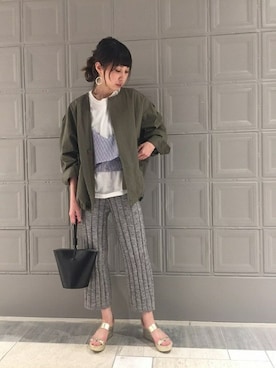 「JOURNAL STANDARD（ジャーナルスタンダード）のアイテム（ブルゾン）」を使った、Kandaさん（レディース・158cm）の春コーディネート