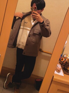 「CIAOPANIC（チャオパニック）のアイテム（その他アウター）」を使った、itto◢さん（メンズ・170cm）の冬コーディネート