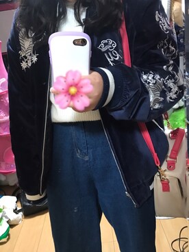 「WC（ダブル シー）のアイテム（ニット/セーター）」を使った、Reinaさん（レディース・153cm）の春コーディネート