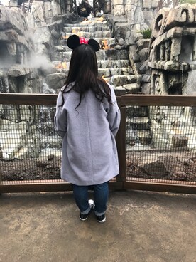 「ANAP（アナップ）のアイテム（ダウンジャケット/コート）」を使った、Reinaさん（レディース・153cm）の冬コーディネート