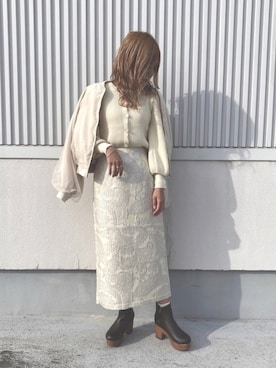 「one after another NICE CLAUP（ワンアフターアナザーナイスクラップ）のアイテム（ブルゾン）」を使った、ａｎｃｈａｎさん（レディース・158cm）の秋コーディネート