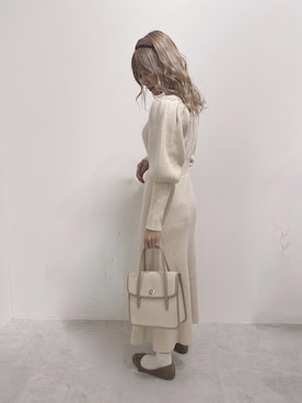 「袖ボリューム」｜「アイテム（バレエシューズ）」を使った、ａｎｃｈａｎさん（レディース・158cm）の秋コーディネート