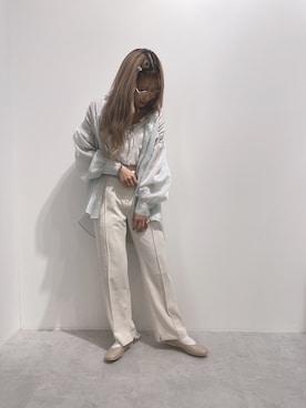 「158cmコーデ」｜「アイテム（スラックス）」を使った、ａｎｃｈａｎさん（レディース・158cm）の春コーディネート
